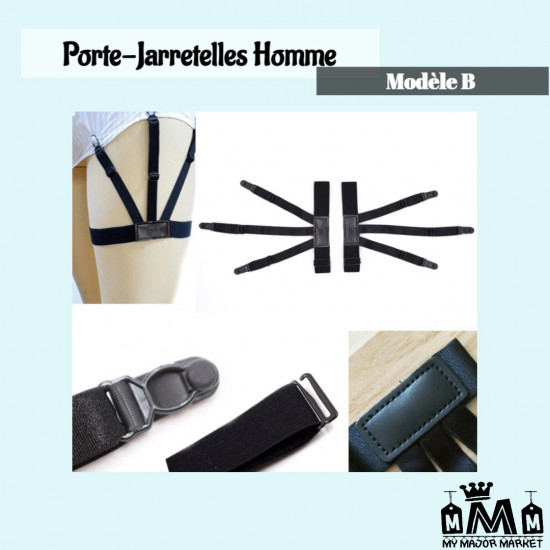 PORTE-JARRETELLES CHEMISE HOMME - PAIRE À CLIPS ANTI-DÉRAPANTES  20,99 € | My Major Market
