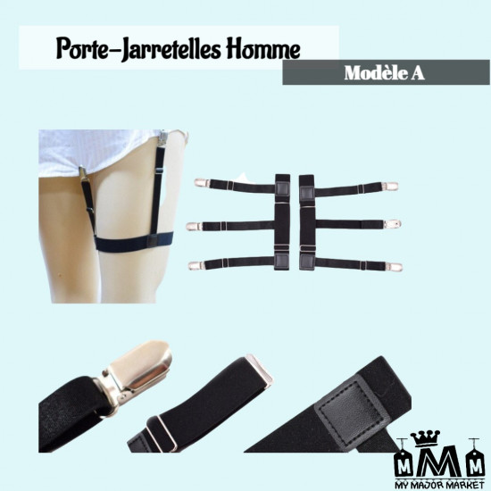 PORTE-JARRETELLES CHEMISE HOMME - PAIRE À CLIPS ANTI-DÉRAPANTES  20,99 € | My Major Market