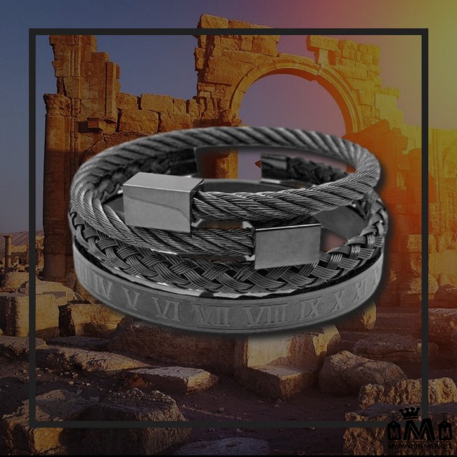 BRACELETS HOMME - 3 PIÈCES TITANE - ROME & CHIC 30.99 € | My Major Market BRACELETS HOMME - 3 PIÈCES TITANE - ROME & CHIC 30.99 € | My Major Market