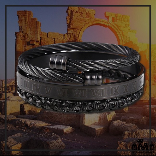 BRACELETS HOMME - 3 PIÈCES TITANE - ROME & CHIC 30.99 € | My Major Market BRACELETS HOMME - 3 PIÈCES TITANE - ROME & CHIC 30.99 € | My Major Market