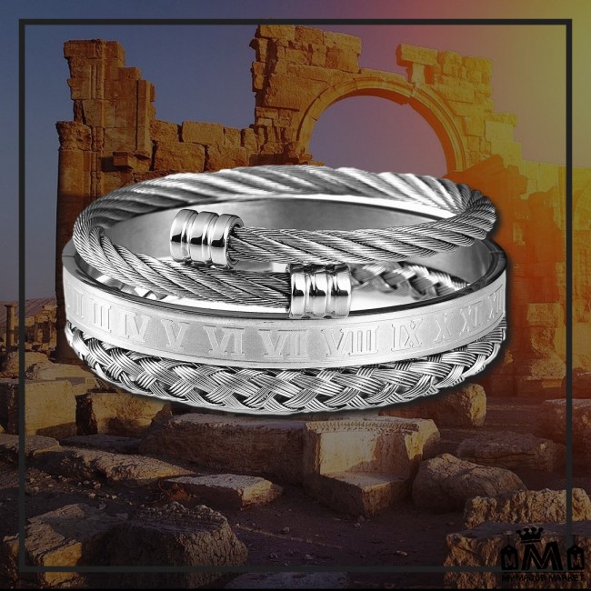 BRACELETS HOMME - 3 PIÈCES TITANE - ROME & CHIC 30.99 € | My Major Market BRACELETS HOMME - 3 PIÈCES TITANE - ROME & CHIC 30.99 € | My Major Market