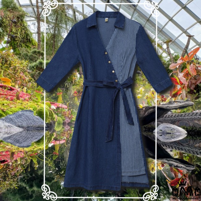 ROBE PORTEFEUILLE POUR FEMME - ASYMÉTRIQUE & JEAN 45,99 € | My Major Market ROBE PORTEFEUILLE POUR FEMME - ASYMÉTRIQUE & JEAN 45,99 € | My Major Market