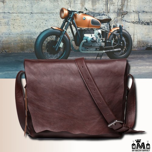 SAC BANDOULIÈRE POUR HOMME - CUIR VÉRITABLE - ARTISANALE 219,99 € | My Major Market