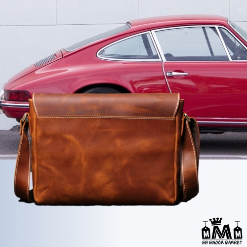 SAC MESSAGER BANDOULI RE CUIR R TRO CHIC