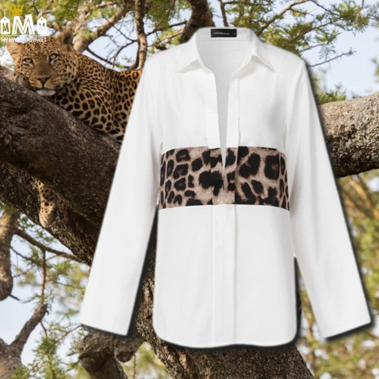 CHEMISE VINTAGE - MANCHES LONGUES - LÉOPARD CHIC 29,99 € | My Major Market