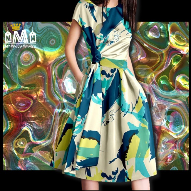 ROBE MIDI - MANCHES COURTES - PORTEFEUILLE & CONTEMPORAINE - 49,99 € | My Major Market ROBE MIDI - MANCHES COURTES - PORTEFEUILLE & CONTEMPORAINE - 49,99 € | My Major Market