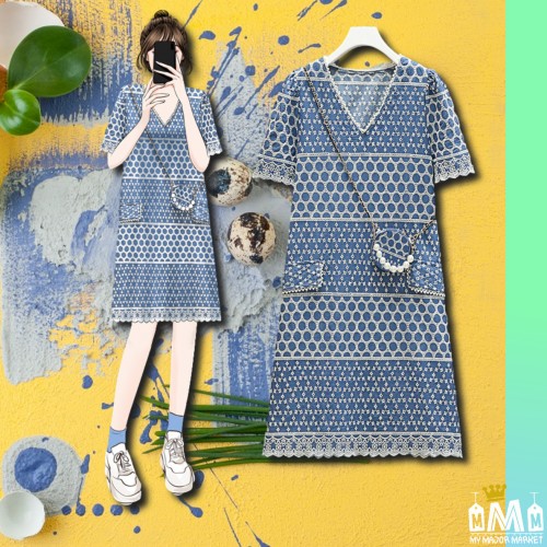 ROBE FEMME - DENIM & BRODÉE - LOLITA EN BLEU 59,99 € | My Major Market