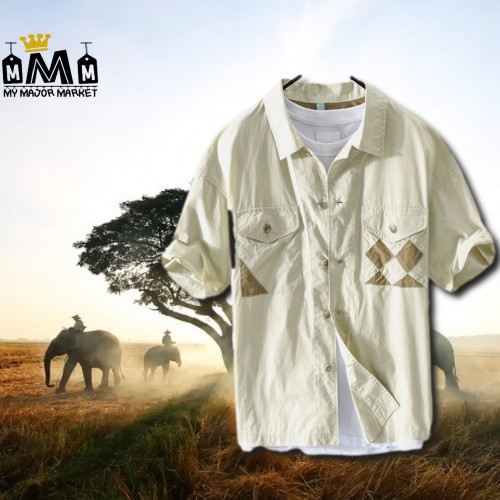 CHEMISE SAFARI - 100 % COTON - COUTURE & DIAGONALE - SAISON 2021 40,99 € | My Major Market