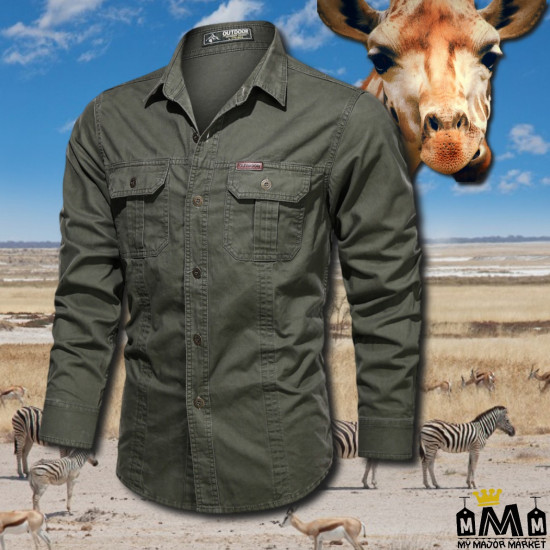 CHEMISE SAFARI - PURE COTON & MANCHES LONGUES - LE NOUVEL EXPLORER 43,99 € | My Major Market