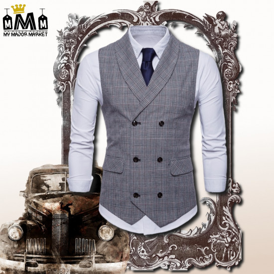 GILET HOMME VINTAGE SANS MANCHE - TWEED 39,99 € | My Major Market