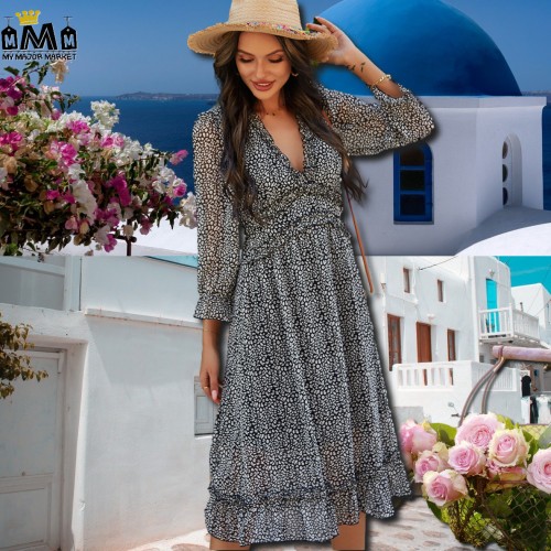 ROBE TENDANCE - IMPRIMÉE ET VOLANTS - SAISONS PRINTEMPS - ÉTÉ 49,99 € | My Major Market