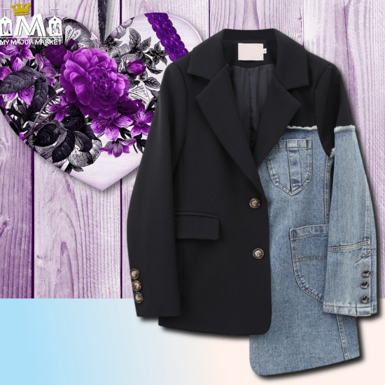 Manteau femme online bi matiere