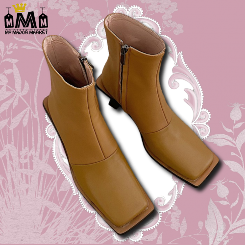 BOTTINES POUR FEMME - CUIR VÉRITABLE À BOUTS CARRÉS 169.99 € | My Major Market