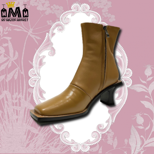 BOTTINES POUR FEMME - CUIR VÉRITABLE À BOUTS CARRÉS 169.99 € | My Major Market