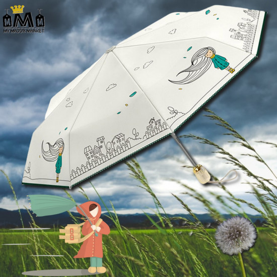 PARAPLUIE PLIANT AUTOMATIQUE - DÉPERLANT - RÉSISTANT AU VENT 36,99 € | My Major Market