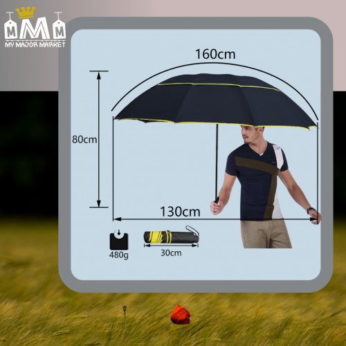 PARAPLUIE LONG PLIANT - DOUBLE PANNEAU - MANUEL 30,99 € | My Major Market