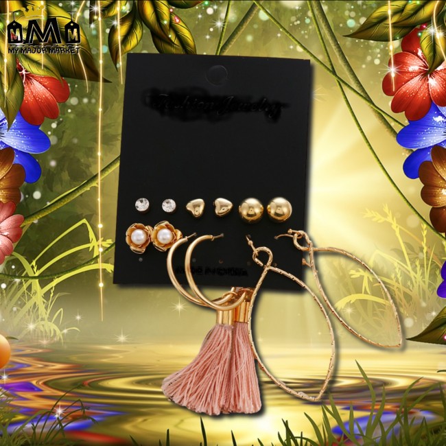 SET DE BOUCLES D'OREILLES - MODÈLES TENDANCES 20,99 € | My Major Market SET DE BOUCLES D'OREILLES - MODÈLES TENDANCES 20,99 € | My Major Market