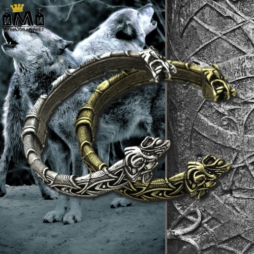 BRACELET MANCHETTE HOMME - VIKING - TALISMAN LOUP 25,99 € | My Major Market