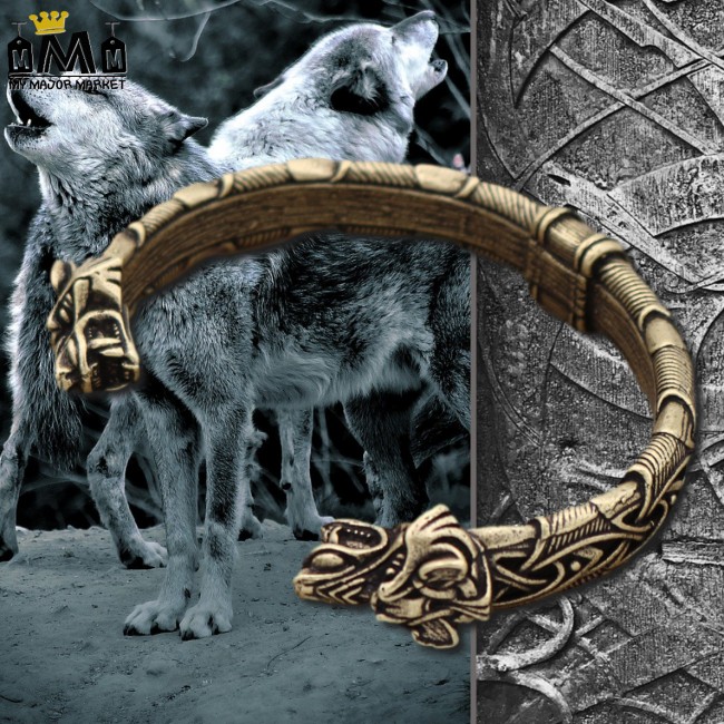 BRACELET MANCHETTE HOMME - VIKING - TALISMAN LOUP 25,99 € | My Major Market