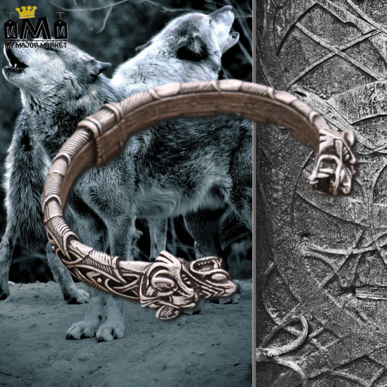 BRACELET MANCHETTE HOMME - VIKING - TALISMAN LOUP 25,99 € | My Major Market