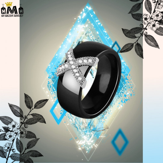 BAGUE EN CÉRAMIQUE POUR FEMME - ZIRCON BLANC 25,99 € | My Major Market