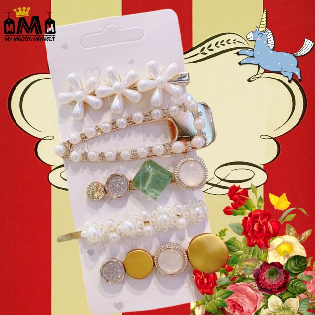 SET DE PINCES À CHEVEUX FEMME - PERLES PIERRES & STRASS 17,99 € | My Major Market SET DE PINCES À CHEVEUX FEMME - PERLES PIERRES & STRASS 17,99 € | My Major Market