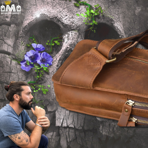 SAC BESACE HOMME - CUIR ARTISANAL 144,99 € | My Major Market