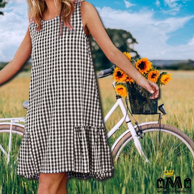 ROBE POUR FEMME - MOTIF VICHY - SAISONS PRINTEMPS-ÉTÉ 25,99 € | My Major Market ROBE POUR FEMME - MOTIF VICHY - SAISONS PRINTEMPS-ÉTÉ 25,99 € | My Major Market