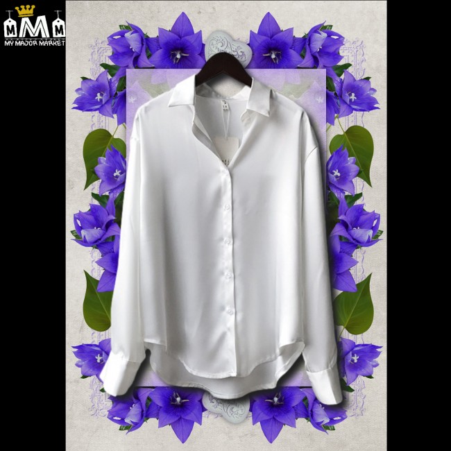 CHEMISE SATIN POUR FEMME - AMPLE ET MANCHES LONGUES - TENDANCE SATINÉE 52,99 € | My Major Market CHEMISE SATIN POUR FEMME - AMPLE ET MANCHES LONGUES - TENDANCE SATINÉE 52,99 € | My Major Market