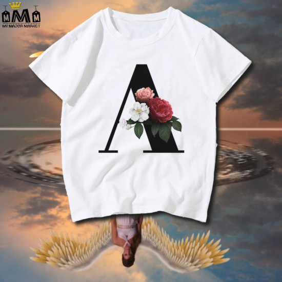 T-SHIRT POUR FEMME - L'ALPHABET EN FLORAISON 25,99 € | My Major Market