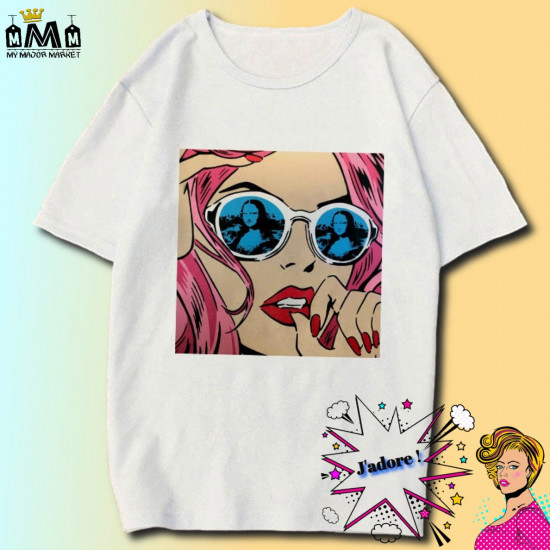T-SHIRT POUR FEMME - IMPRIMÉ POP ART - SAISONS PRINTEMPS-ÉTÉ 25,99 € | My Major Market