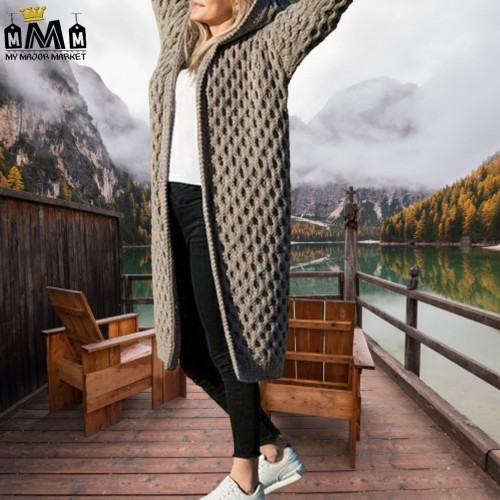 GILET MAXI FEMME - GROSSE MAILLE - AUTOMNE -HIVER 79,99 € | My Major Market