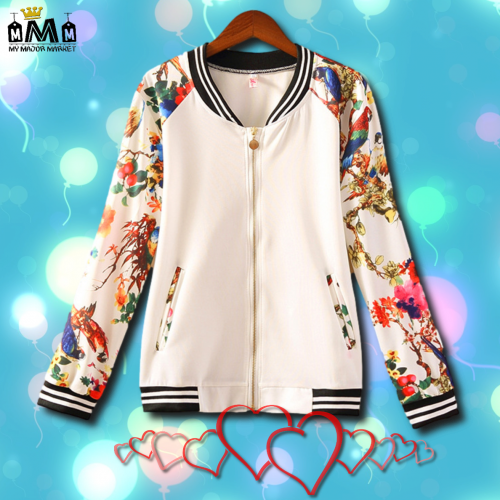 VESTE FEMME - BOMBER FLORAL - SAISONS PRINTEMPS-ÉTÉ 35,99 € | My Major Market