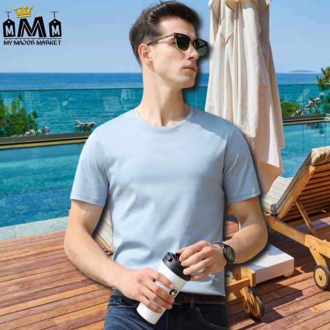 T-SHIRT HOMME - COTON MERCERISÉ - NOBLE & SOYEUX 43,99 € | My Major Market