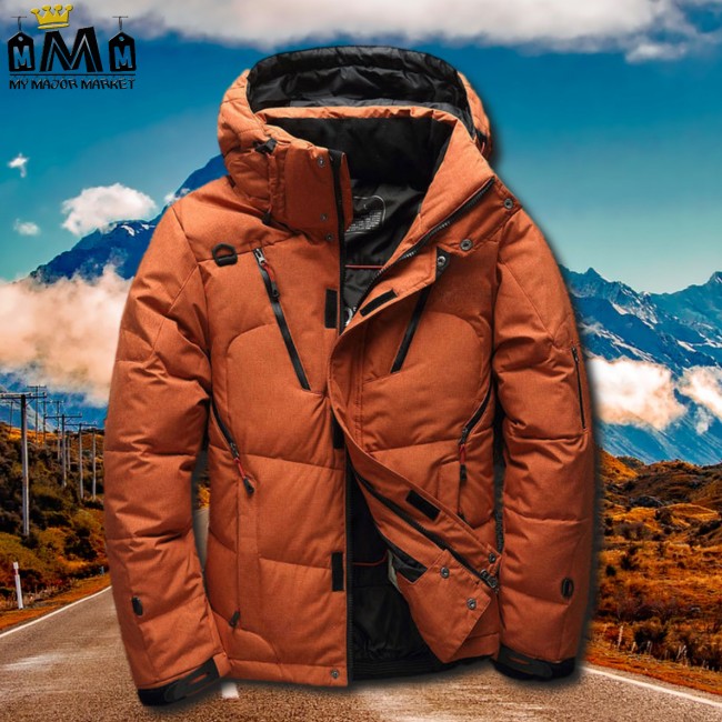 YHWW Doudoune,-20 Degrés Haute Qualité Hommes Hiver Doudoune Homme Épaisse  Neige Parka Blanc Canard Doudoune Hommes Coupe-Vent Pardessus Duvet  Manteau, Orange, M : : Mode