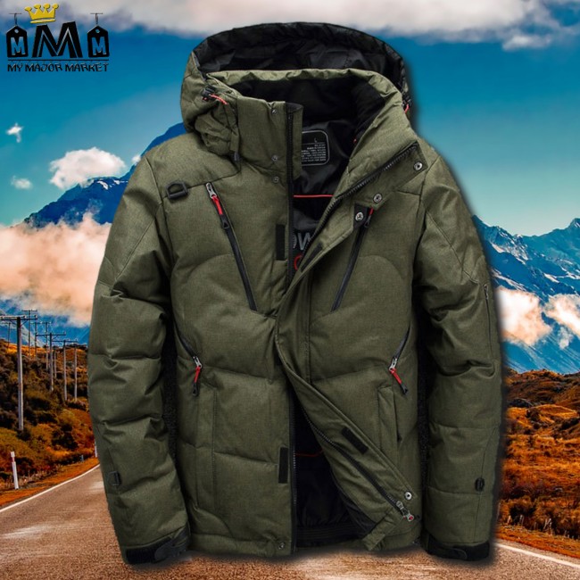 PARKA À CAPUCHE POUR HOMME - DUVET DE CANARD - MULTIPOCHES - SAISONS AUTOMNE-HIVER 230,00 € | My Major Market PARKA À CAPUCHE POUR HOMME - DUVET DE CANARD - MULTIPOCHES - SAISONS AUTOMNE-HIVER 230,00 € | My Major Market