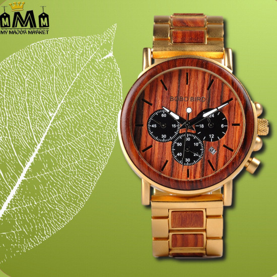 MONTRE CHRONOGRAPHE POUR HOMME - BOIS 74,99 € | My Major Market