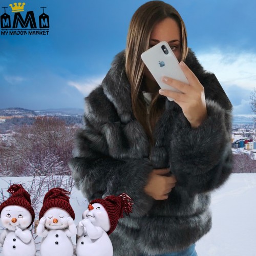 MANTEAU FOURRURE IMITATION LAPIN - CHIC EN CAPUCHE - 2021 59,99 € | My Major Market