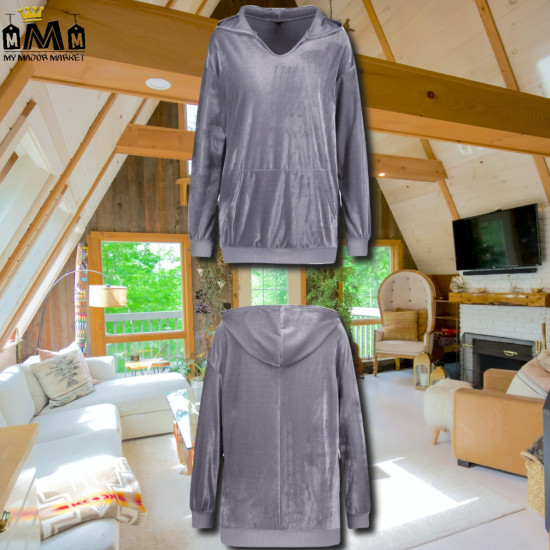 PULL  À CAPUCHE - VELOURS GLAMOUR - SAISON 2022 - 42.99 € | my major market