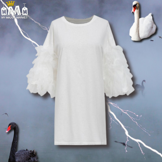 ROBE DESIGN OVERSIZE - T-SHIRT & TULLE - SAISON 2022 - 59.99 € |my major market