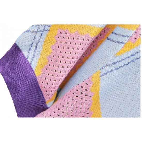 PULL MANCHES COURTES - COTON AJOURÉ - MON COEUR & LOSANGES - SAISON 2022 - 41.99 € |my major market