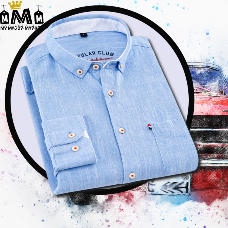 CHEMISES POUR HOMME - MANCHES LONGUES - COTON & LIN - 40.99€ |my major market CHEMISES POUR HOMME - MANCHES LONGUES - COTON & LIN - 40.99€ |my major market