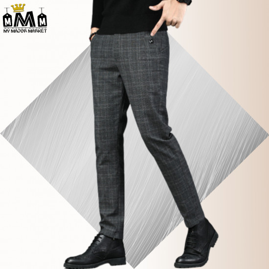 PANTALON À CARREAUX - COUPE DROITE & STRECHT - SAISON 2022 - 42.99 € | my major market