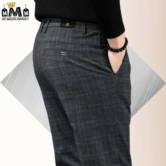 PANTALON À CARREAUX - COUPE DROITE & STRECHT - SAISON 2022 - 42.99 € | my major market