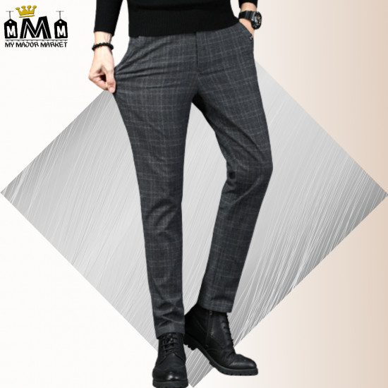 PANTALON À CARREAUX - COUPE DROITE & STRECHT - SAISON 2022 - 42.99 € | my major market