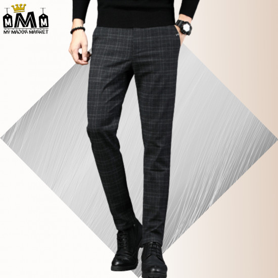 PANTALON À CARREAUX - COUPE DROITE & STRECHT - SAISON 2022 - 42.99 € | my major market