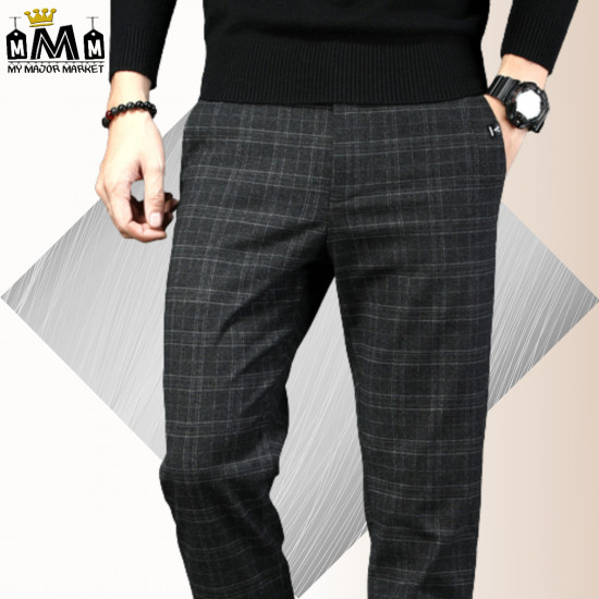 PANTALON À CARREAUX - COUPE DROITE & STRECHT - SAISON 2022 - 42.99 € | my major market