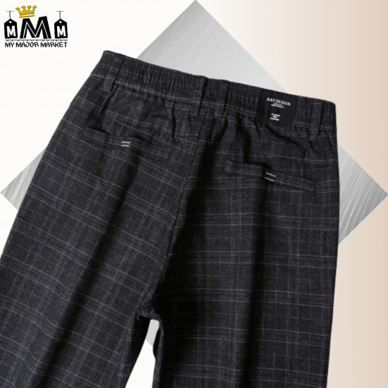 PANTALON À CARREAUX - COUPE DROITE & STRECHT - SAISON 2022 - 42.99 € | my major market