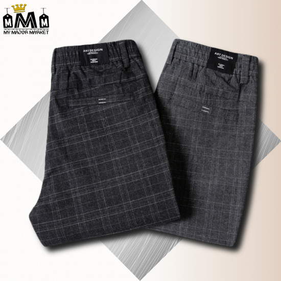 PANTALON À CARREAUX - COUPE DROITE & STRECHT - SAISON 2022 - 42.99 € | my major market