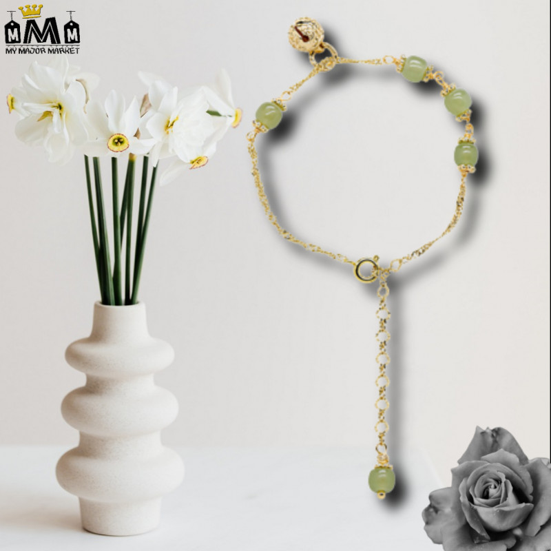 BRACELET RÉTRO - PERLES DE JADE HÉTIAN - SAISON 2022 - 39.99 € |my major market BRACELET RÉTRO - PERLES DE JADE HÉTIAN - SAISON 2022 - 39.99 € |my major market